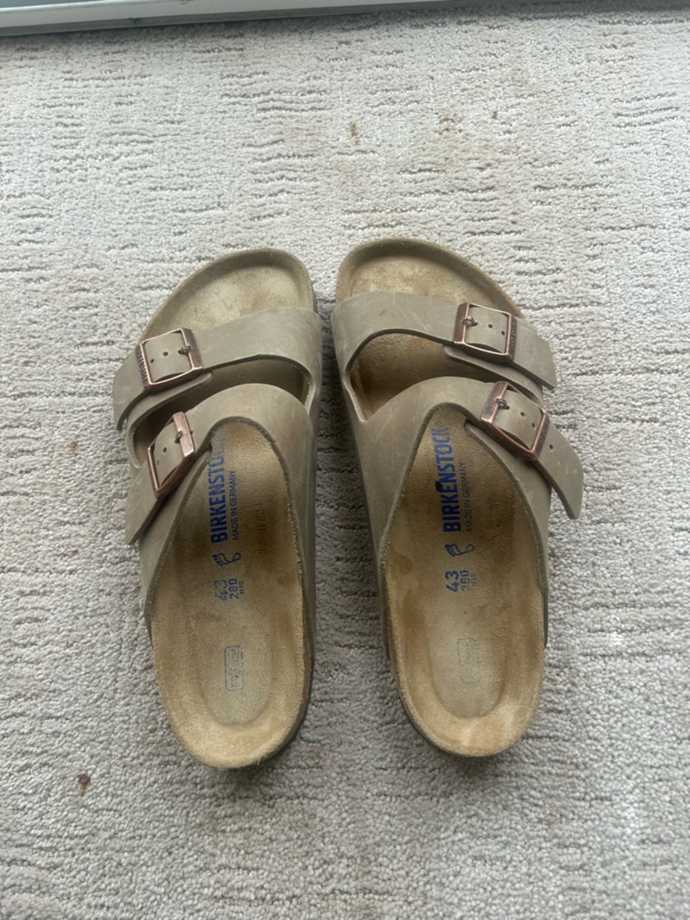 Birkenstock Arizona Double Buckle Sandals in Taupe